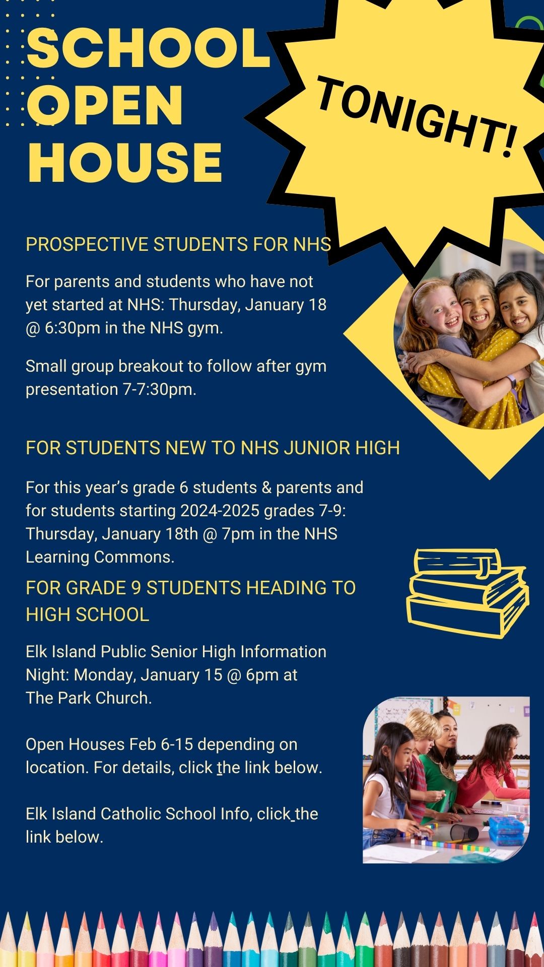 Open House for Prospective Students Jr. Sr. High. New